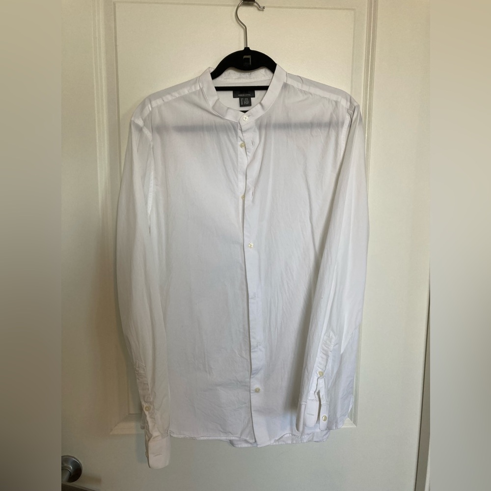 H&M White Button Down Shirt - Large